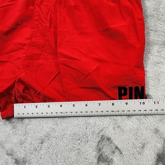 PINK Victoria's Secret Shorts Womens L Red White Side Snap Athletic Running Gym - Picture 10 of 11